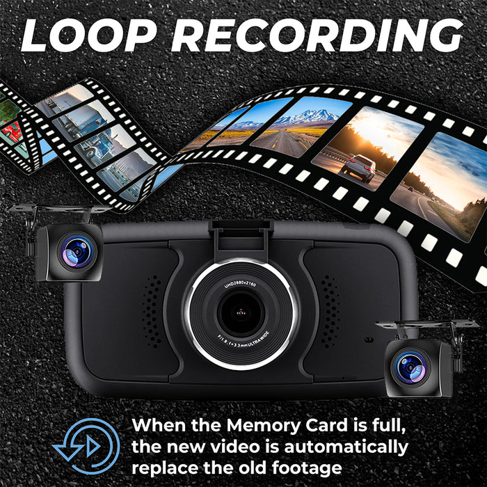 EagleEye 2nd Gen Triple Cam 2K Dashcam, Records 3 Viewpoints Now With Wifi