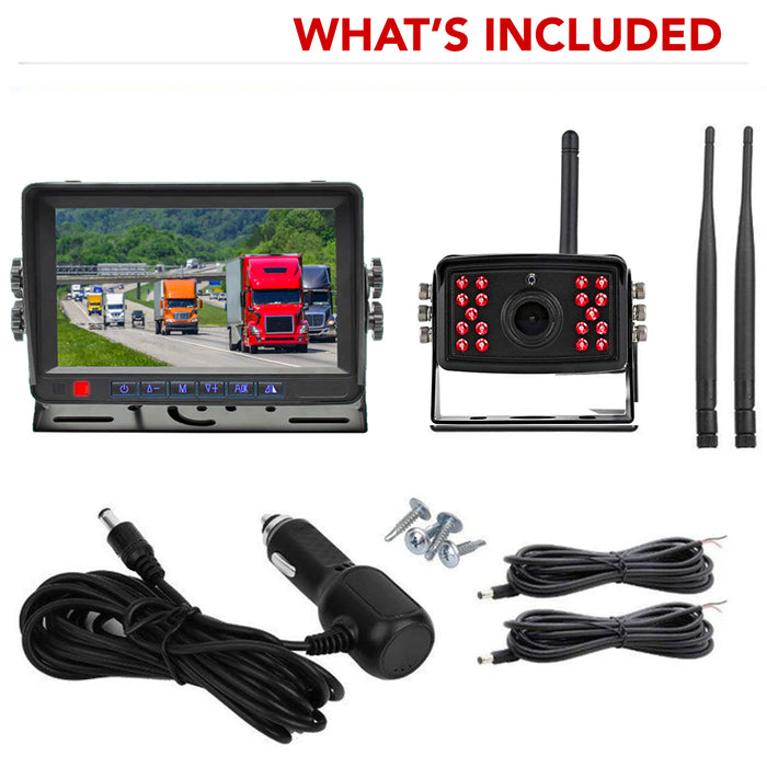 2nd Generation 200-300Ft Wireless Range Backup Camera for Trucks, Fleets. HD, 7inch LCD
