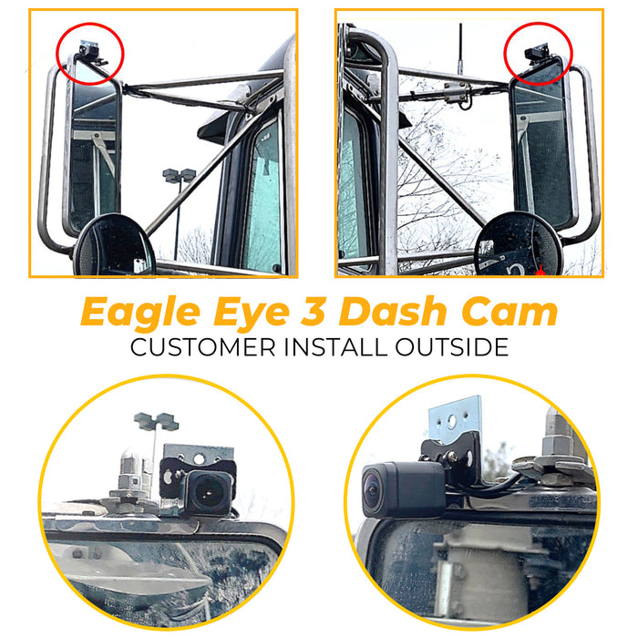 EagleEye 2nd Gen Triple Cam 2K Dashcam, Records 3 Viewpoints Now With Wifi