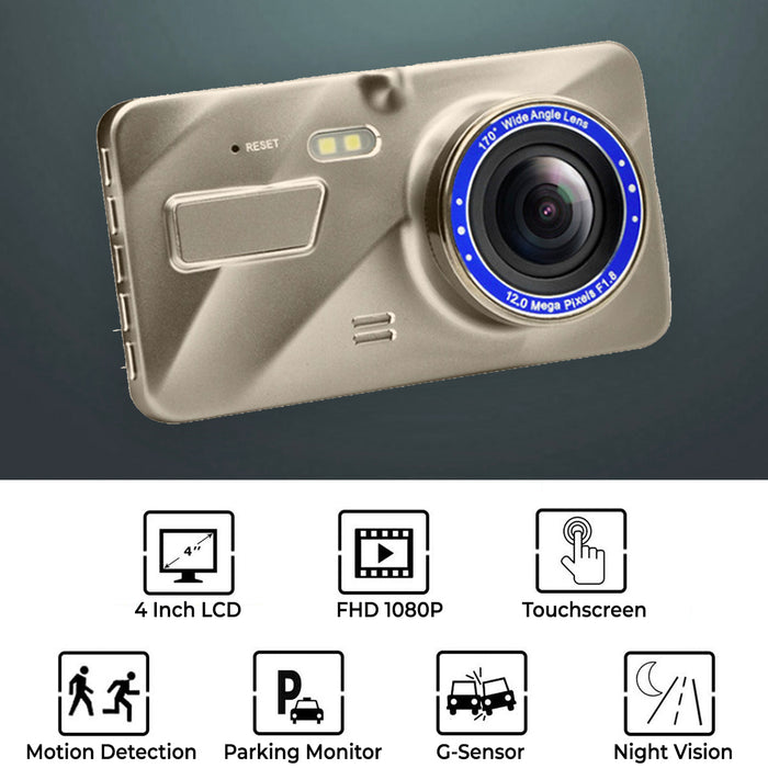 Prime Gold Single DVR Trucker Dash Cam with Touch Screen - 4th Gen