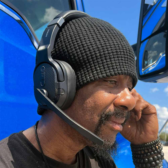 PATRIOT Convertible Bluetooth Over the Head Headset! Single or Dual Ear Stereo Noise Canceling Headset 200ft+ Range