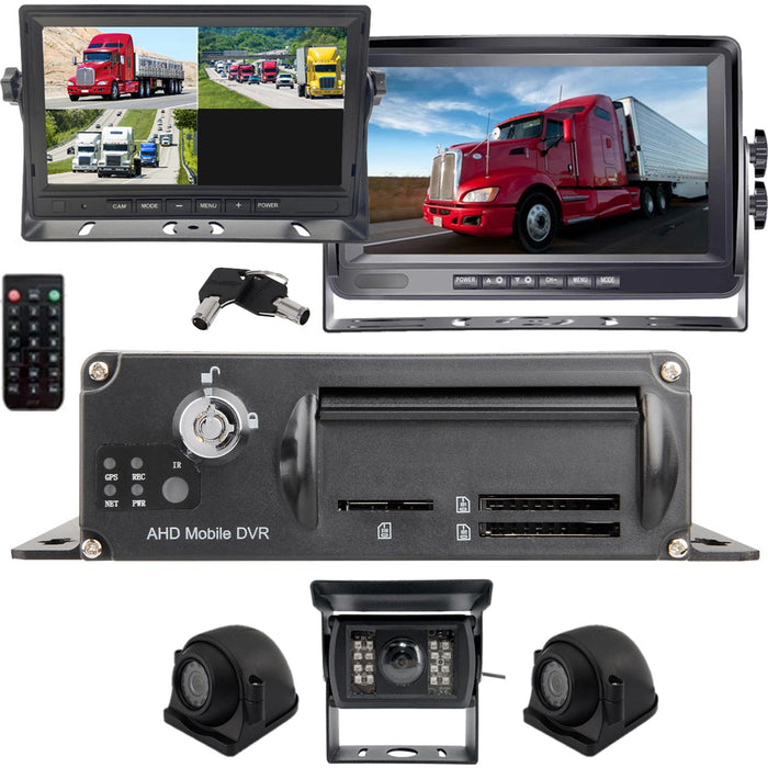 Black Box 1080P Dash Cam, 3-4 Cam MDVR System, For Fleets/ Truckers