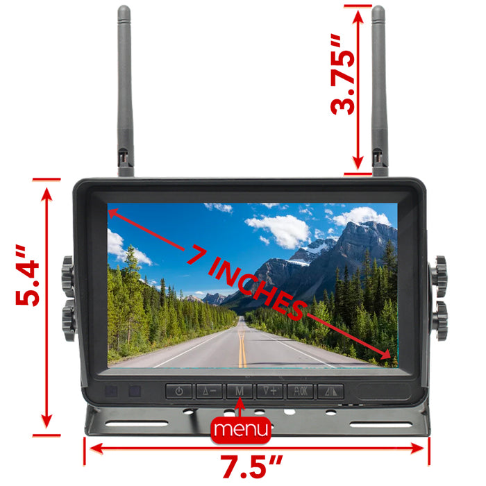 2nd Generation 200-300Ft Wireless Range Backup Camera for Trucks, Fleets. HD, 7inch LCD