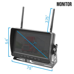 2nd Generation 200-300Ft Wireless Range Backup Camera for Trucks, Fleets. HD, 7inch LCD
