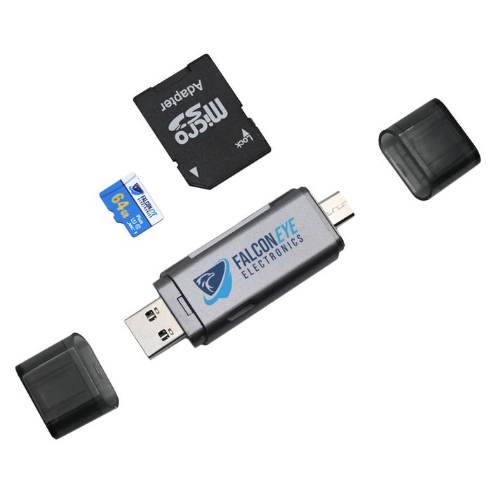 Universal SD/MicroSD Card Reader for iPhone, Android, and PC - Quick Video Transfer to Phones and Tablets