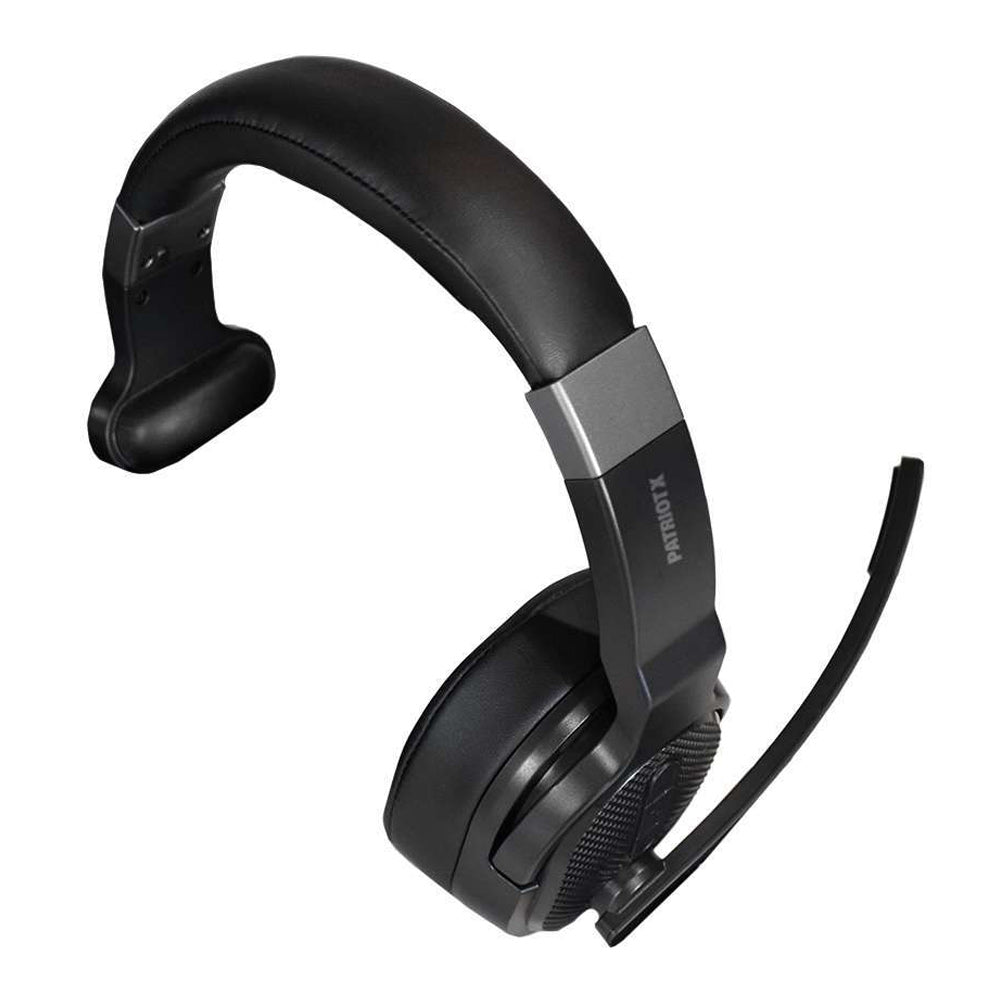 PATRIOTX Convertible Bluetooth Over the Head Headset! Single or Dual Ear Stereo Noise Canceling Headset 200ft+ Range