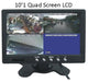 10"Quad Screen LCD for MDVR System - FalconEye Trucker Dash Cams
