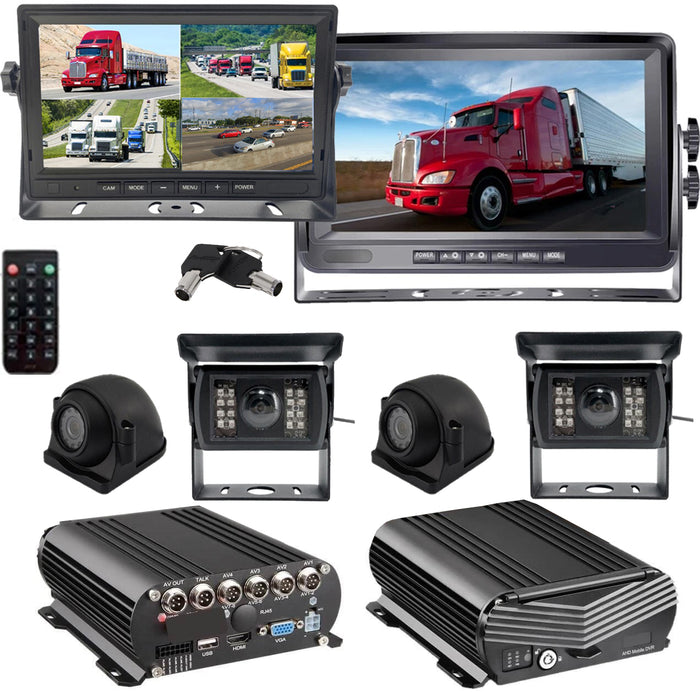 Black Box Fleet Dash Cam, 3-8 Cam MDVR System, 1080N, HDD Drive, GPS