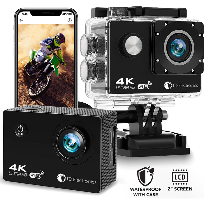 Platinum 4K Sports Cam - Action Cam with 10+ Mounts Included, Long Battery Life