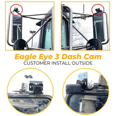 EagleEye 2nd Gen Triple Cam 2K Dashcam, Records 3 Viewpoints Now With Wifi