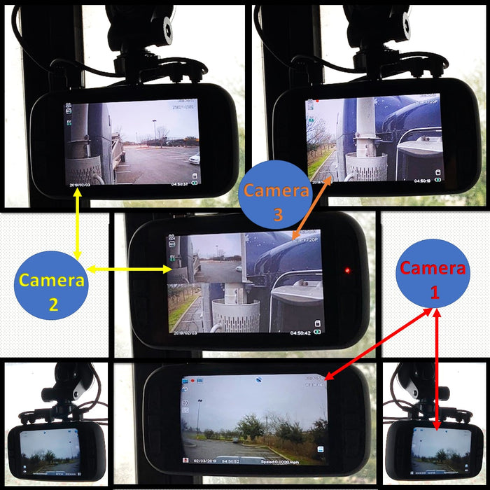 AVIC Tamper-Proof Dual Lens Dash Cam in a Hino 258 J08E Tow Truck