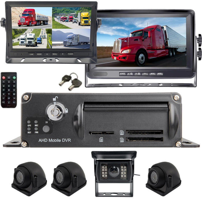 Black Box 1080P Dash Cam, 3-4 Cam MDVR System, For Fleets/ Truckers