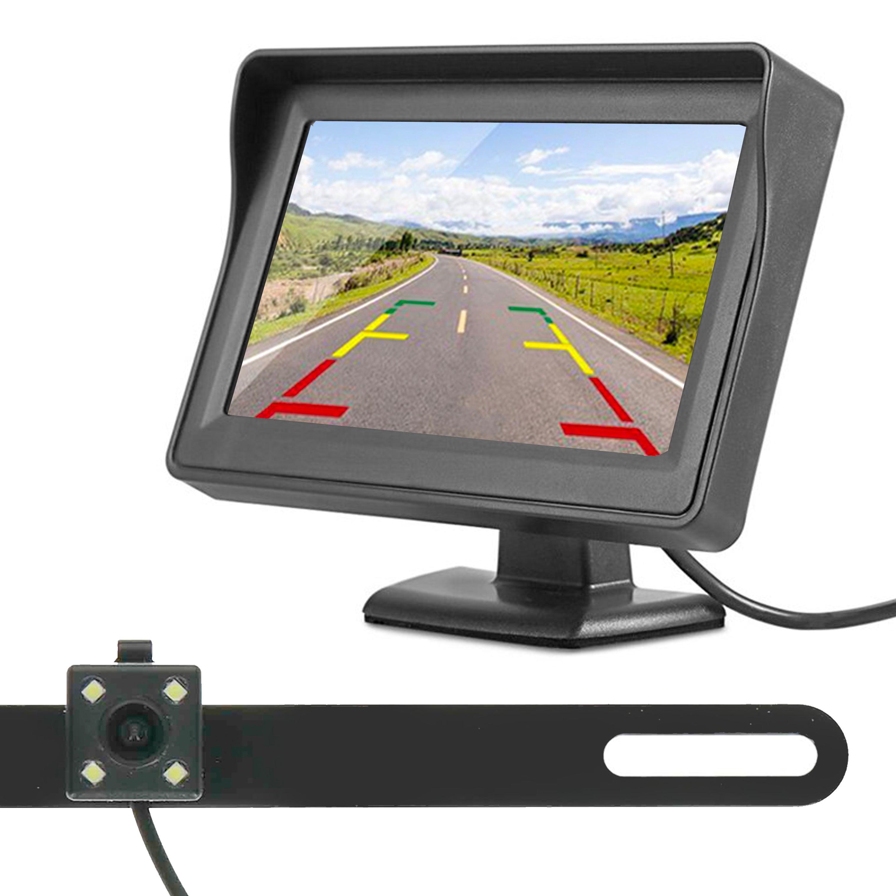WIRELESS License Plate Backup Camera. 40Ft Range and 4.3inch LCD
