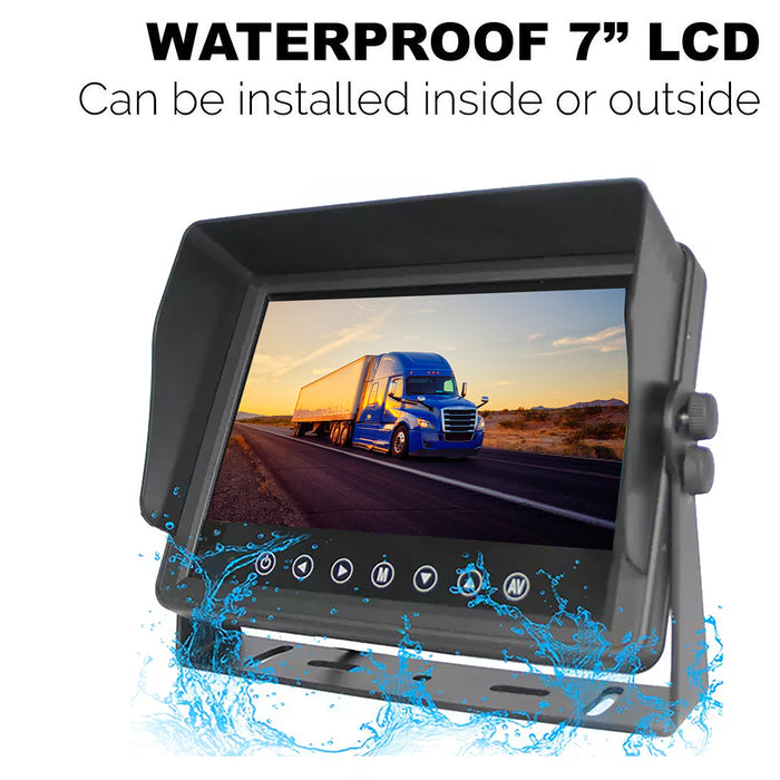 7 inch Waterproof Wired IP67 LCD Monitor (Monitor Only)