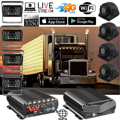 Dash Cam Live Streaming MNVR 3-8 Cam 1080N System with 4G, WIFI, GPS