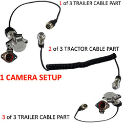 Falcon Electronics Heavy Duty Trailer Connector Cable Kit! Install 1, 2 or up to 4 Cams on a Trailer or RV!