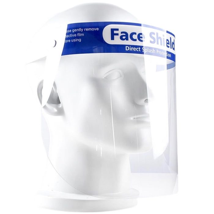 Safety Full Face Clear Plastic Face 2 Shields - Reusable, Anti-Fog