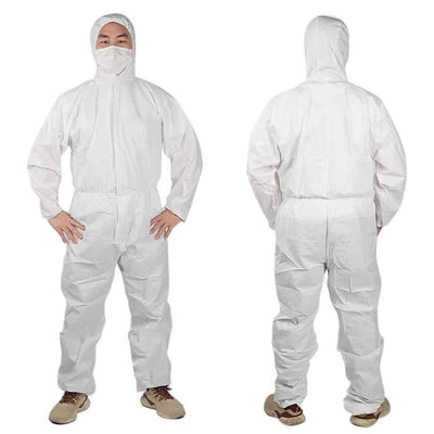Disposable Full Body Protective Hooded Suit Cloth Coveralls