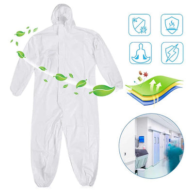 Disposable Full Body Protective Hooded Suit Cloth Coveralls