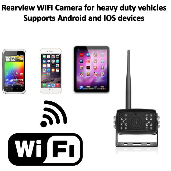 WIFI Heavy Duty Wireless Night Vision Backup Cam! Use Phone/Tablet as LCD