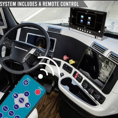 Multi Camera Dash Cam, 2 to 4 Cams and  9" LCD, Heavy Duty for Truckers