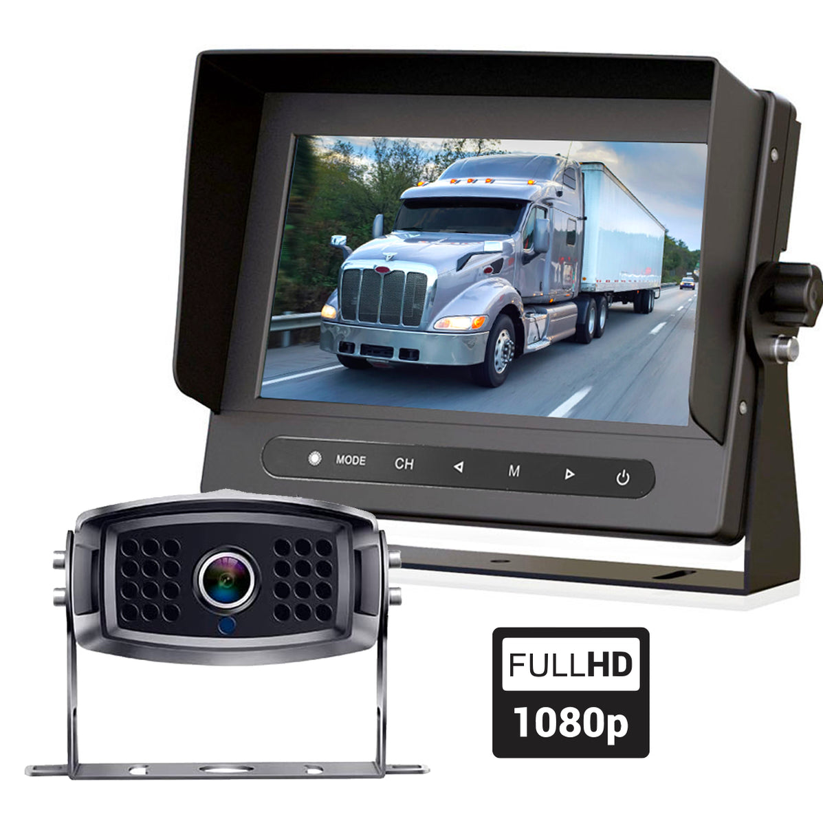 WIRELESS Heavy Duty Backup 1080P Camera with Waterproof IP67 7