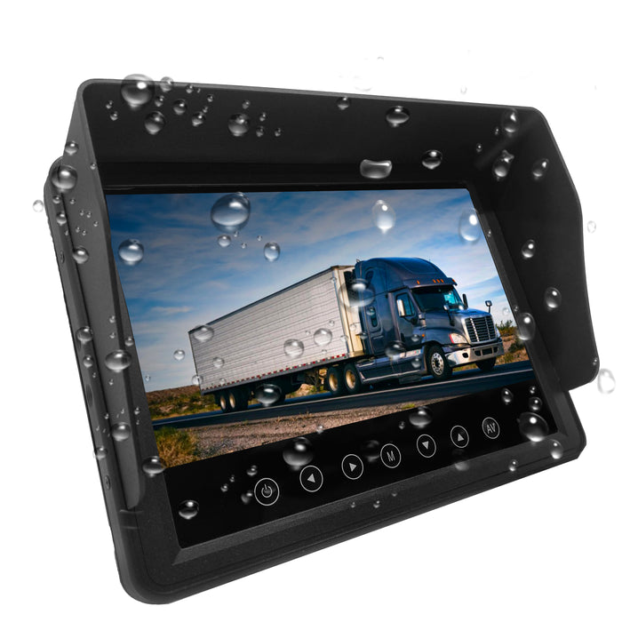 Wired Heavy Duty Backup 1080P Camera with Waterproof IP67 7" LCD! 100% Waterproof Backup Cam System!