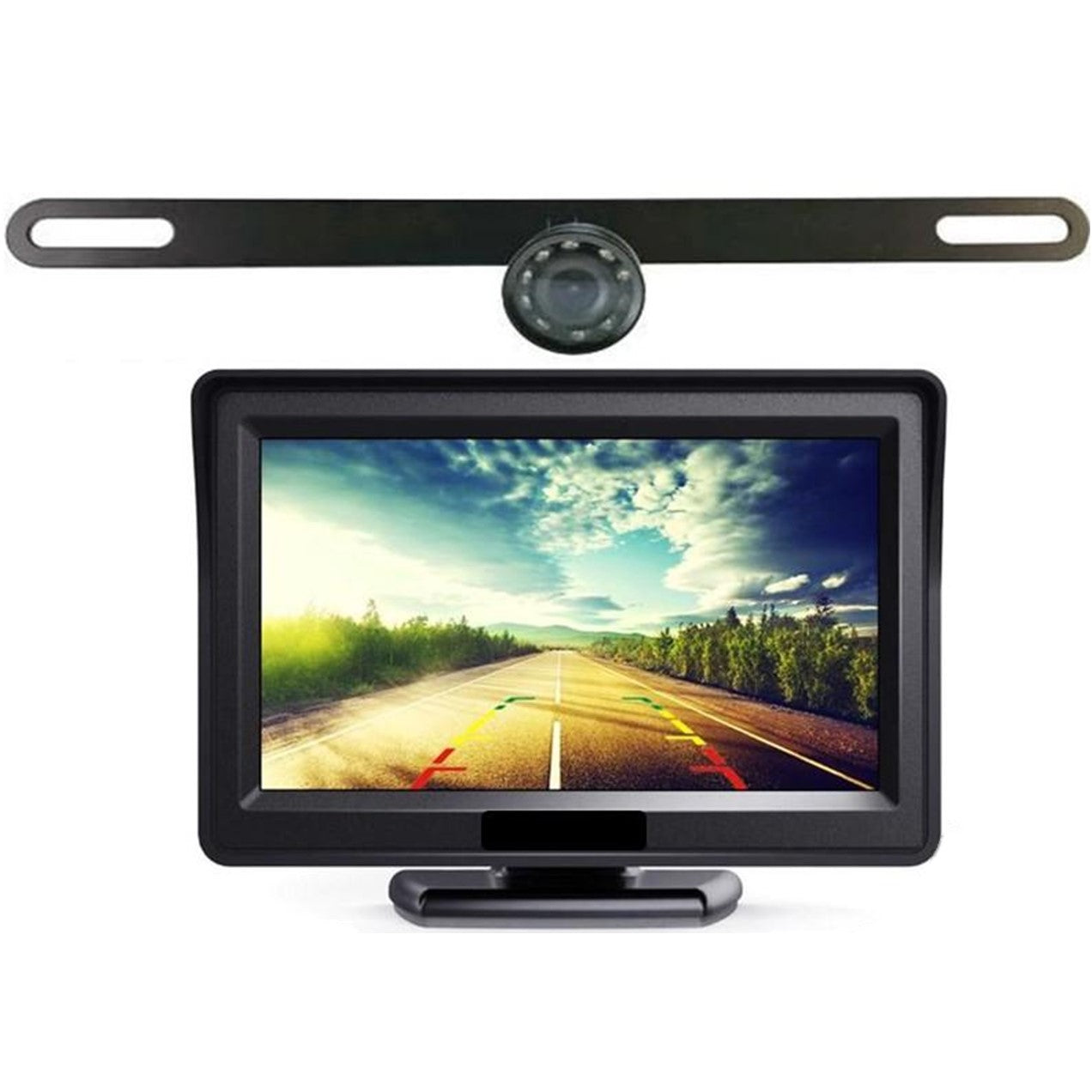 WIRED License Plate Backup Camera w/ 4.3