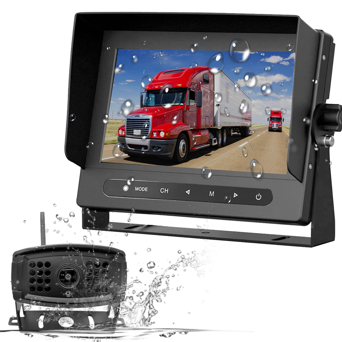 WIRELESS Heavy Duty Backup 1080P Camera with Waterproof IP67 7