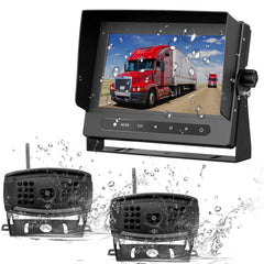 WIRELESS Heavy Duty Backup 1080P Camera with Waterproof IP67 7" LCD! 100% WIRELESS Waterproof Backup Cam System!